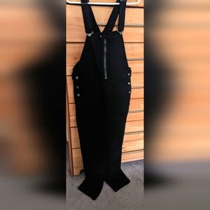 Universal Standard black Casey Classic Black Denim overalls.